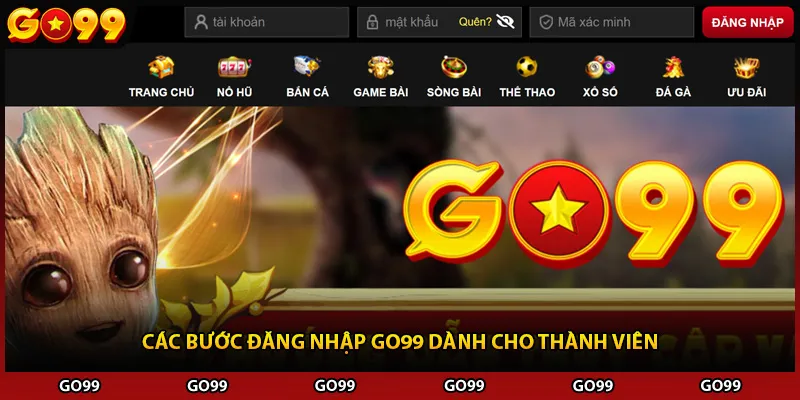 Các bước đăng nhập Go99 dành cho thành viên