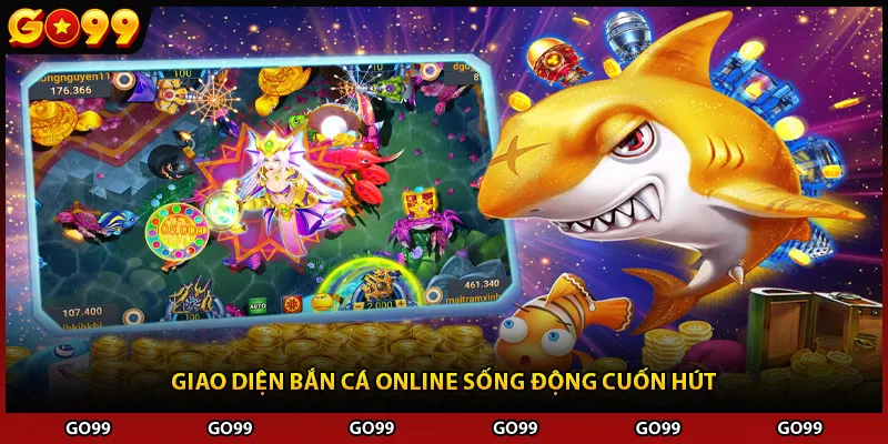 Giao diện bắn cá online sống động cuốn hút