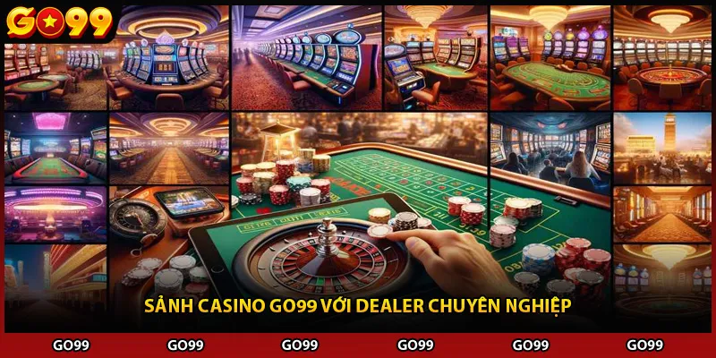 Sảnh casino Go99 với dealer chuyên nghiệp